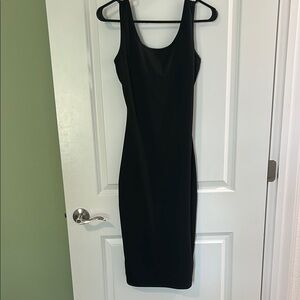 Sexy black dress or slip dress